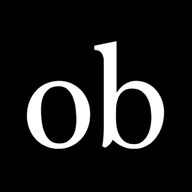 The Ooshybooshy icon: ob in white on black