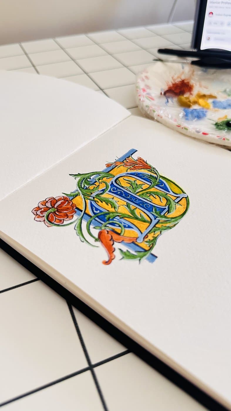 Lombardic Capital Design with The Gentle Penman