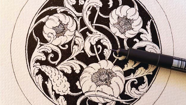 How to Draw a Floral Rosette
