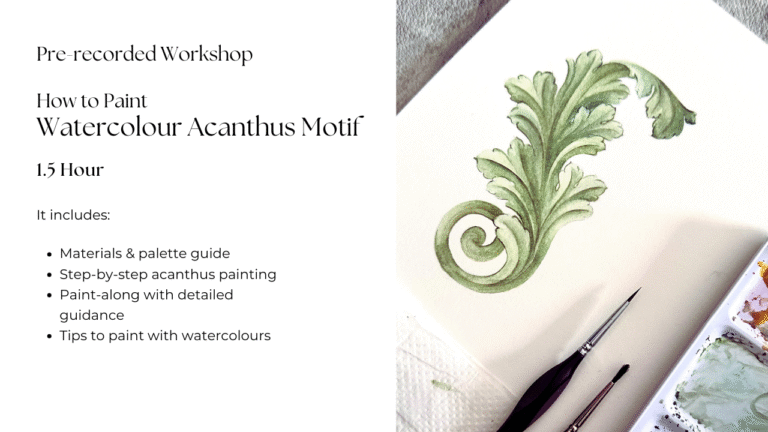 HOW TO PAINT A WATERCOLOUR ACANTHUS MOTIF